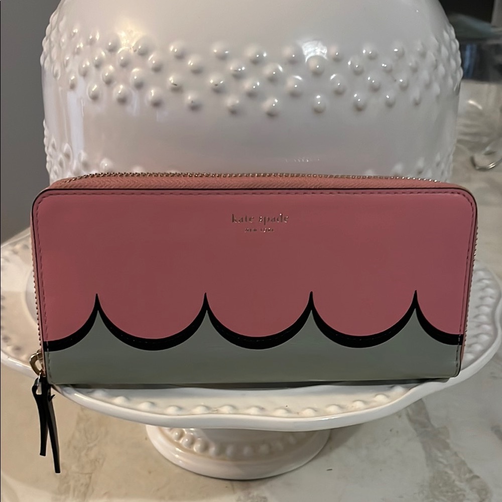 Kate Spade Pink and Green Wallet